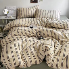 Retro Striped Bedding Set