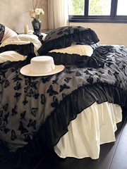 Romantic Butterfly Embroidery Bedding Set