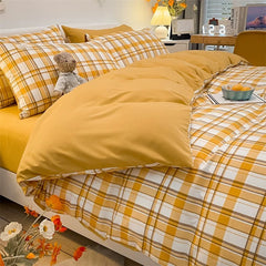 Gingham Plaid Duvet Cover Set