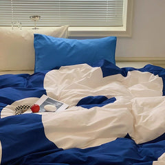 Blue Floral Cotton Bedding Set