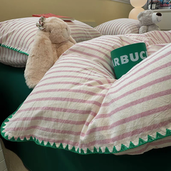 Sweet Stripes Duvet Cover - Violet