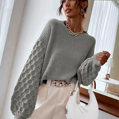 Honeycomb Knitted Sweater