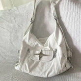 White Leather Y2k Bag