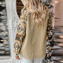 Lilibet Aztec Print Corduroy Shacket