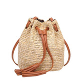 Kensly Straw Bucket Bag