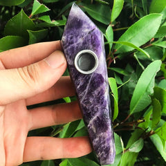 Galaxy Amethyst Crystal Pipe