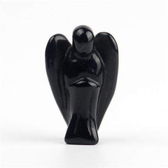 Natural Crystal Guardian Angel Carving