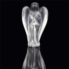 Natural Crystal Guardian Angel Carving