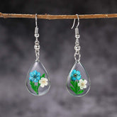 Floral Water Drop Earrings
