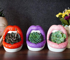 Lips Ceramic Planter