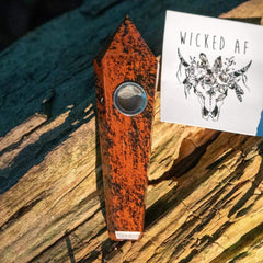 Red Obsidian Crystal Pipe