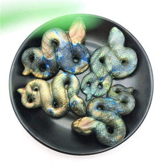 Labradorite Snake Carving