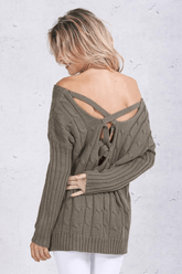 Jess Lace Up Sweater