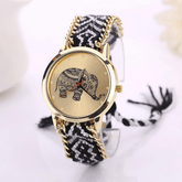 Handmade Knitted Strap Elephant Watch