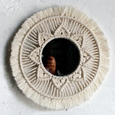 Round Macrame Woven Mirror