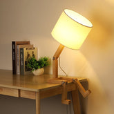 Robot Wooden Table Lamp