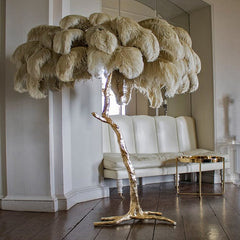 Luxurious Feather Floor Lamp