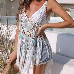 Phoenix Crochet Fringed Tank Top