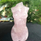 Rose Quartz Carved Crystal Goddess