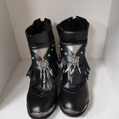 Fringed Boho Dreamcatcher Ankle Boots