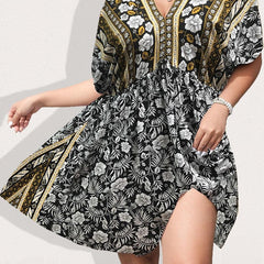 Plus Size Fausta Boho Midi Dress