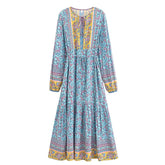 Juniper Floral Maxi Dress In Blue