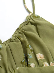 Gwyneth Chiffon Floral Crop Top