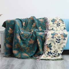 Flock of Birds Summer Throw Blanket