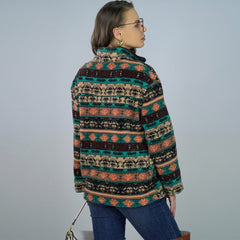 Grace Aztec Print Plush Sweatshirt