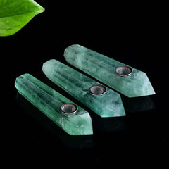 Green Fluorite Crystal Pipe