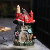 Mushroom House Incense Burner