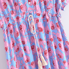 Indigo Boho Maxi Dress