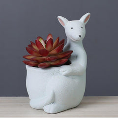 Kangaroo Ceramic Flower Pot