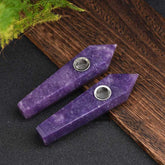Lepidolite Crystal Pipe
