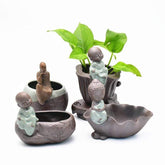 Little Monk Ceramic Flower Pot