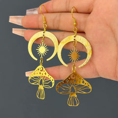 Mystical Mushroom Drop Earrings
