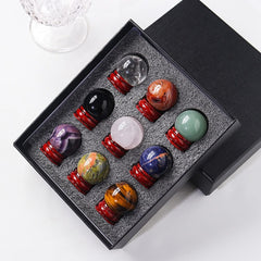 Natural Crystal Ball Gift Box Set