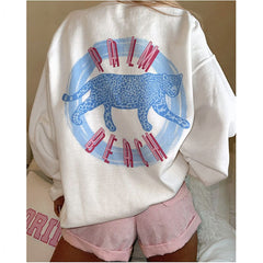 Palm Beach Leopard Print Sweatshirt