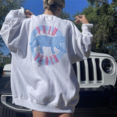 Palm Beach Leopard Print Sweatshirt