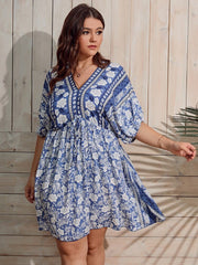 Plus Size Fausta Boho Midi Dress