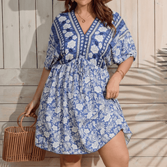 Plus Size Fausta Boho Midi Dress