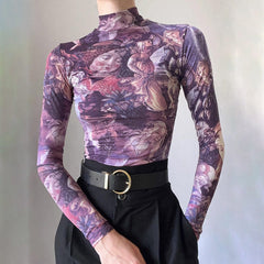 Primavera Long Sleeve Mesh Top