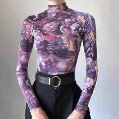Primavera Long Sleeve Mesh Top