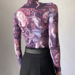 Primavera Long Sleeve Mesh Top