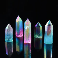 Rainbow Clear Quartz Point Tower Crystal