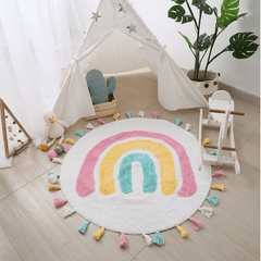 Rainbow Tasseled Rug