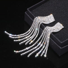 Rhinestone Long Earrings