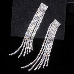 Rhinestone Long Earrings