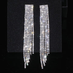 Rhinestone Long Earrings