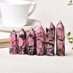 Rhodonite Crystal Point Tower